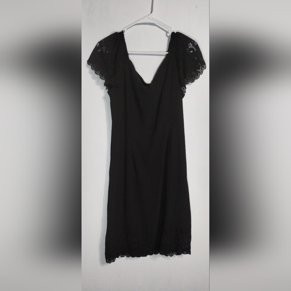 Elle Black Lace Sleeves Dress XL